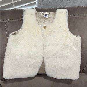 Janie & Jack 2T TODDLER GIRL’S CREAM FAUX FUR VEST